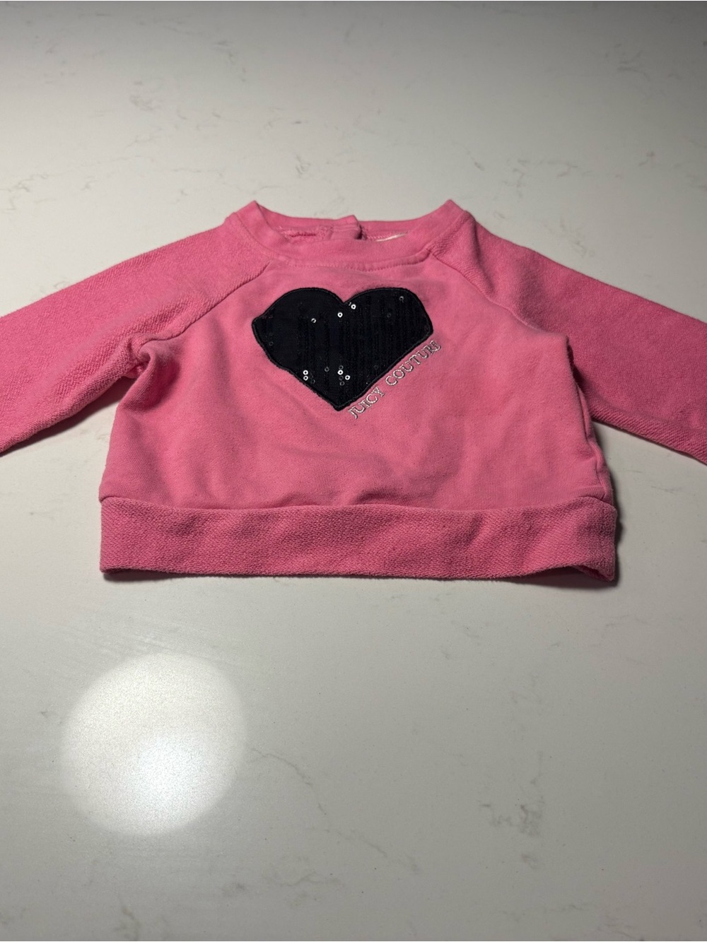 Juicy couture baby Sweatshirt with Black Sequin Heart